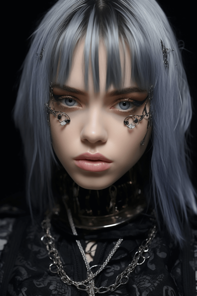 Billie Eilish goth dark portrait